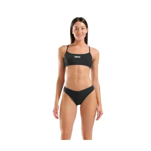 Arena Women's Bandeau Solid Two-Piece Bikini Black-White 008818-550