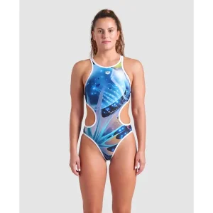Arena Women's One Print Swimsuit Tech Back 008835-150