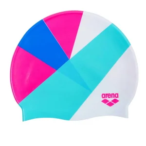 Arena Print 2 Silicone Σκουφάκι Κολύμβησης White-Black 1E368-123