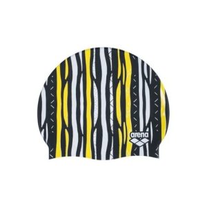 Arena Print 2 Silicone Σκουφάκι Κολύμβησης White-Black 1E368-278