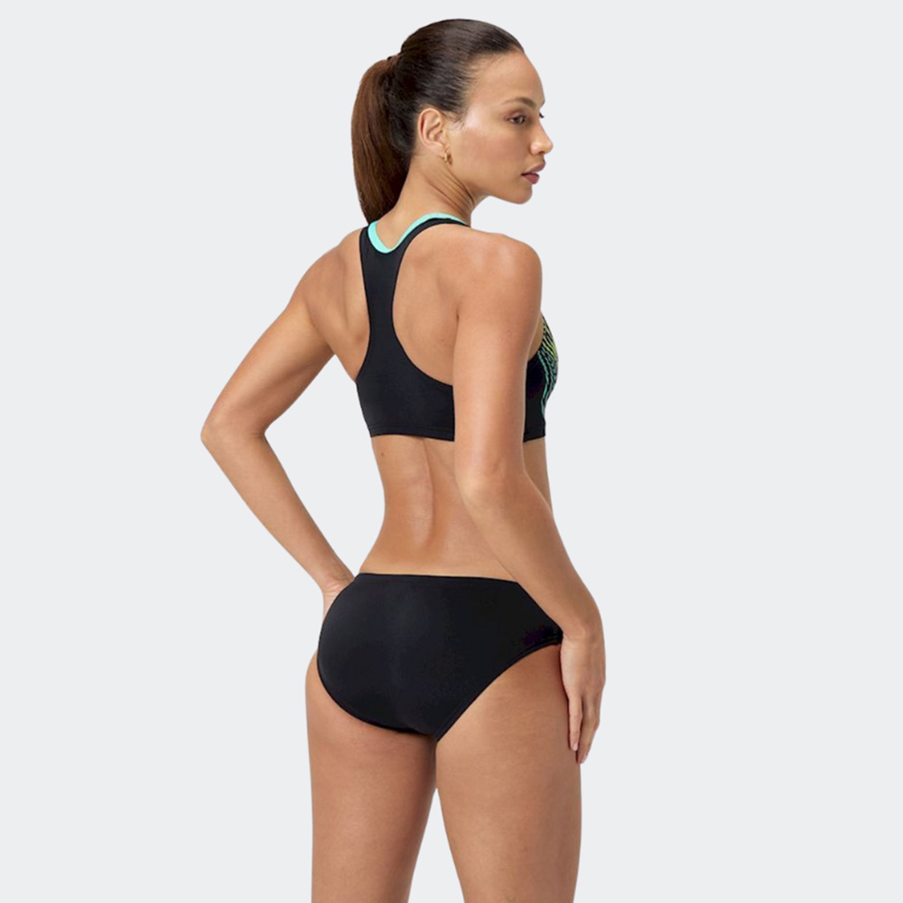 Speedo Women's Placement Bikini Black/Blue 8-00306016243 - Image 2