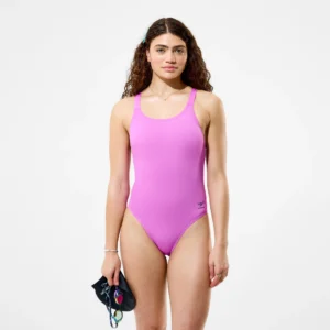 Speedo Women's Club Training LeaderBack Swimsuit Pink 8-005399006