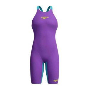 Speedo Women's Fastskin LZR Pure Valor 2.0 Openback Kneeskin Purple/Turquoise 8-15859004