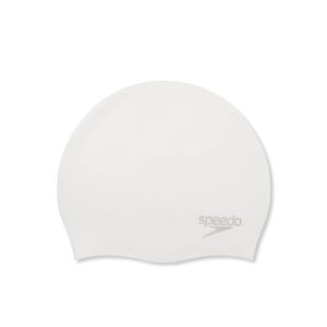 Speedo Adult Plain Moulded Silicone Cap White 870984-17614