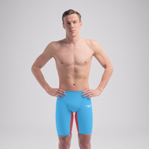 Speedo Men's Fastskin LZR Pure Valor 2.0 Jammer Blue/Red 8-15861H828