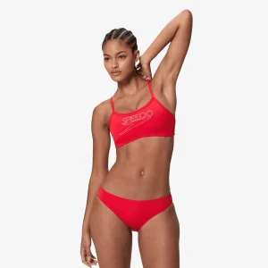 Speedo Women's Endurance+ Logo Thinstrap Bikini Set Red 8-A000119005