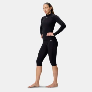 Speedo Women's Solid Endurance+ 3/4 Swim Legging Black 8-A000124002