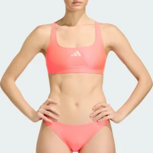 Adidas Women's Bikini 3 Stripes Coral V-Back IA2361