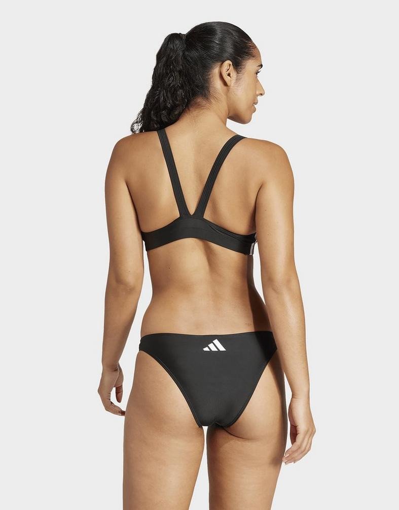 Adidas Women's Bikini 3 Stripes Black V-Back JP0147 - Image 2