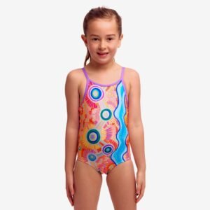 Fukita Toddler Girl's Printed One Piece Kulin Colour Παιδικό Μαγιό FKS022G72299