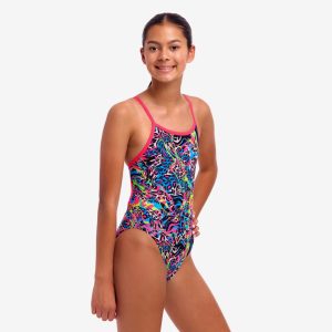 Funkita Girl's Single Strap One Piece Lolly Leopard FKS030G72235