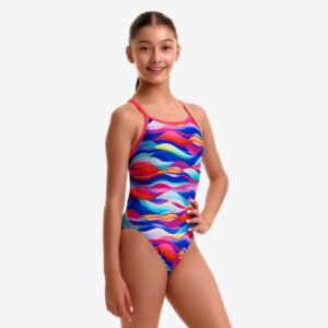 Funkita Girl's Single Strap One Piece Royal Wave FKS030G72399