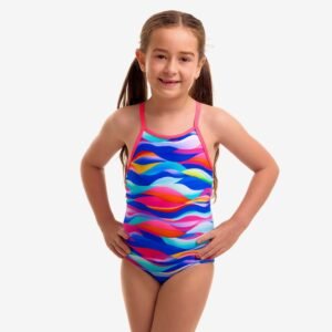 Fukita Toddler Girl's Printed One Piece Royal Wave Παιδικό Μαγιό FKS022G72399