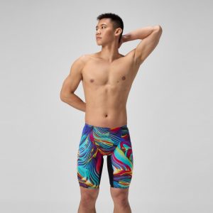 Speedo Men's Fastskin LZR Pure Valor 2.0 Jammer Black/Multi 8-1586119137